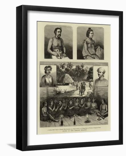 Notes in the Samoan Islands-null-Framed Giclee Print