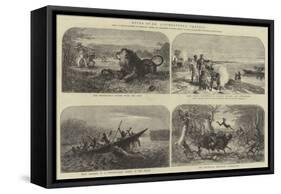 Notes of Dr Livingstone's Travels-Josiah Wood Whymper-Framed Stretched Canvas