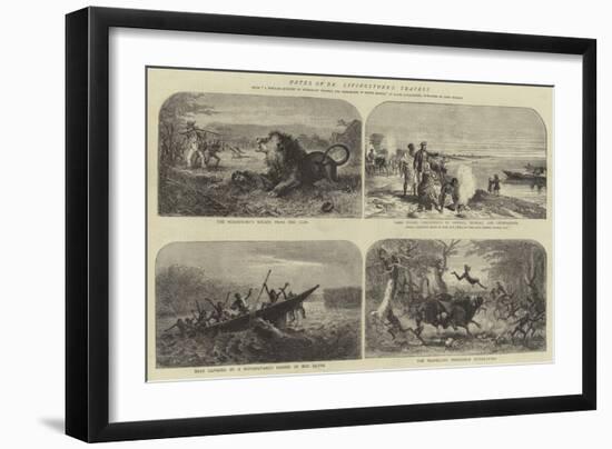 Notes of Dr Livingstone's Travels-Josiah Wood Whymper-Framed Premium Giclee Print