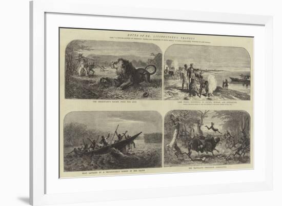 Notes of Dr Livingstone's Travels-Josiah Wood Whymper-Framed Giclee Print