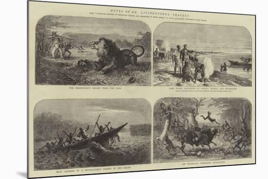 Notes of Dr Livingstone's Travels-Josiah Wood Whymper-Mounted Giclee Print