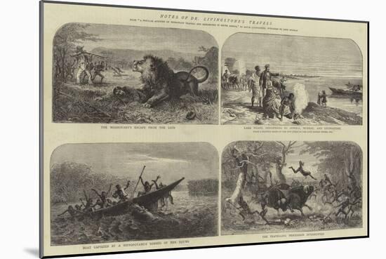 Notes of Dr Livingstone's Travels-Josiah Wood Whymper-Mounted Giclee Print