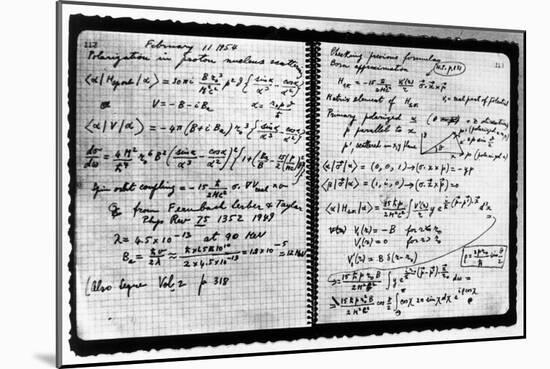 Notes Taken by Enrico Fermi-null-Mounted Giclee Print