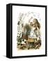 "Nothing But a Pack of Cards" Alice in Wonderland by John Tenniel-Piddix-Framed Stretched Canvas