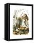 "Nothing But a Pack of Cards" Alice in Wonderland by John Tenniel-Piddix-Framed Stretched Canvas