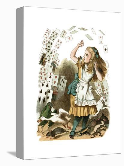 "Nothing But a Pack of Cards" Alice in Wonderland by John Tenniel-Piddix-Stretched Canvas