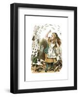 "Nothing But a Pack of Cards" Alice in Wonderland by John Tenniel-Piddix-Framed Art Print