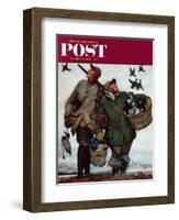 "Nothing but Decoys" Saturday Evening Post Cover, December 1, 1951-Mead Schaeffer-Framed Giclee Print