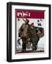 "Nothing but Decoys" Saturday Evening Post Cover, December 1, 1951-Mead Schaeffer-Framed Giclee Print