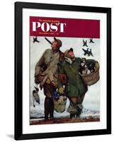 "Nothing but Decoys" Saturday Evening Post Cover, December 1, 1951-Mead Schaeffer-Framed Giclee Print