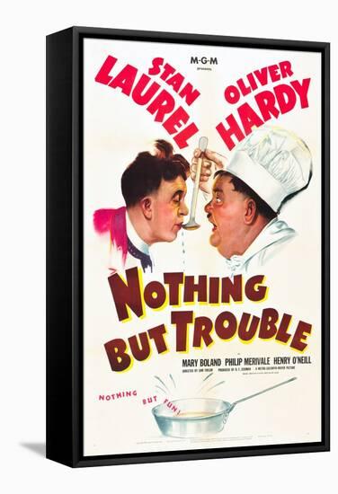 Nothing but Trouble, Stan Laurel, Oliver Hardy, 1944-null-Framed Stretched Canvas