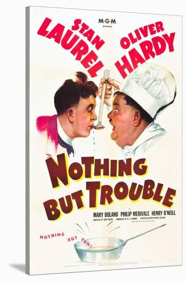 Nothing but Trouble, Stan Laurel, Oliver Hardy, 1944-null-Stretched Canvas