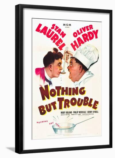 Nothing but Trouble, Stan Laurel, Oliver Hardy, 1944-null-Framed Art Print