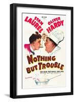 Nothing but Trouble, Stan Laurel, Oliver Hardy, 1944-null-Framed Art Print