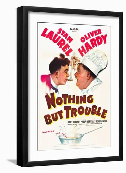 Nothing but Trouble, Stan Laurel, Oliver Hardy, 1944-null-Framed Art Print