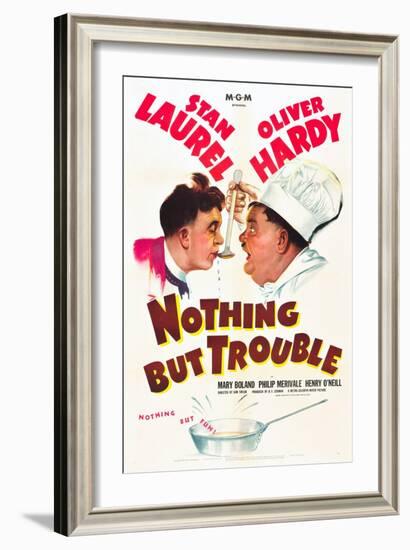 Nothing but Trouble, Stan Laurel, Oliver Hardy, 1944-null-Framed Art Print