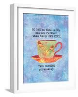 Nothing Personally Bird Cup-Bee Sturgis-Framed Art Print