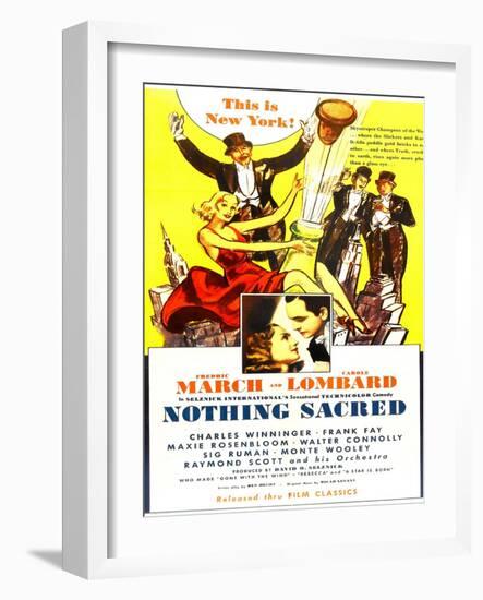 Nothing Sacred, Carole Lombard, Fredric March, 1937-null-Framed Art Print