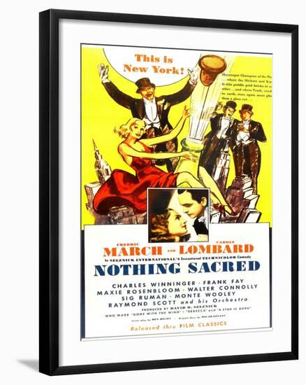 Nothing Sacred, Carole Lombard, Fredric March, 1937-null-Framed Art Print
