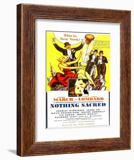 Nothing Sacred, Carole Lombard, Fredric March, 1937-null-Framed Art Print