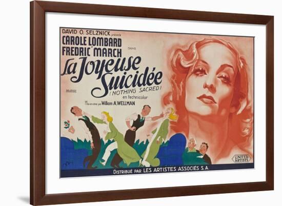 Nothing Sacred, French Movie Poster, 1937-null-Framed Premium Giclee Print