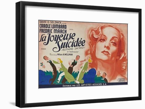 Nothing Sacred, French Movie Poster, 1937-null-Framed Art Print