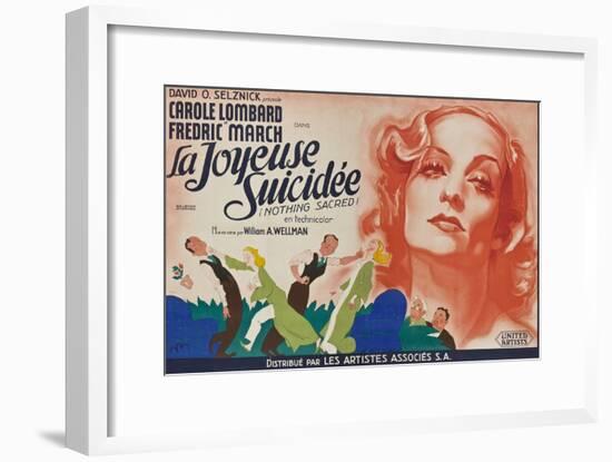 Nothing Sacred, French Movie Poster, 1937-null-Framed Art Print