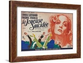 Nothing Sacred, French Movie Poster, 1937-null-Framed Art Print