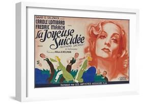 Nothing Sacred, French Movie Poster, 1937-null-Framed Art Print