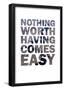 Nothing Worthy Canyon Letters-null-Framed Poster