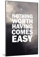 Nothing Worthy In The Clouds-null-Mounted Poster