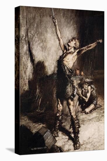 Nothung! Nothung! Conquering sword!', 1924-Arthur Rackham-Stretched Canvas