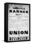 Notice Announcing South Carolina will Leave United States, Published in Abbeville Banner Extra-null-Framed Stretched Canvas