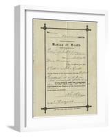 Notice of Death from Union Workhouse, Maldon, Essex-Peter Higginbotham-Framed Photographic Print