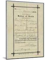 Notice of Death from Union Workhouse, Maldon, Essex-Peter Higginbotham-Mounted Photographic Print