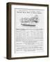 Notice of Sailings of Thames Steamers Operated by Salter Brothers of Folly Bridge Oxford-null-Framed Art Print