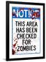 Notice This Area Checked for Zombies-null-Framed Art Print