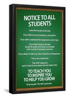 Notice to all Students Classroom Rules Poster-null-Framed Poster