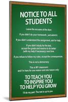 Notice to all Students Classroom Rules Poster-null-Mounted Poster