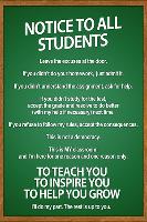 Notice to all Students Classroom Rules Poster-null-Lamina Framed Poster