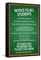 Notice to all Students Classroom Rules-null-Framed Stretched Canvas