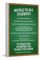 Notice to all Students Classroom Rules-null-Framed Stretched Canvas