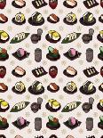 Seamless Japanese Food Pattern-notkoo-Art Print