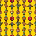 Sumo ,Seamless Pattern-notkoo-Art Print