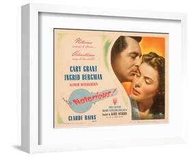 Notorious, Cary Grant, Ingrid Bergman, 1946-null-Framed Art Print