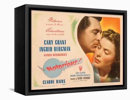 Notorious, Cary Grant, Ingrid Bergman, 1946-null-Framed Stretched Canvas