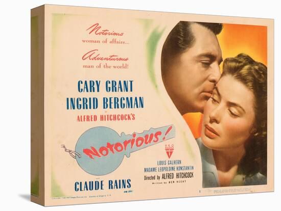 Notorious, Cary Grant, Ingrid Bergman, 1946-null-Stretched Canvas