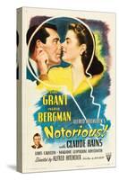 NOTORIOUS, Cary Grant, Ingrid Bergman, Claude Rains, 1946-null-Stretched Canvas