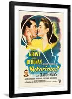 NOTORIOUS, Cary Grant, Ingrid Bergman, Claude Rains, 1946-null-Framed Art Print