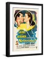 NOTORIOUS, Cary Grant, Ingrid Bergman, Claude Rains, 1946-null-Framed Art Print